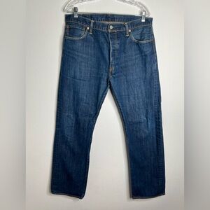 Levi's 501 Jeans Mens 36x32 Blue Denim Straight Leg Button Fly